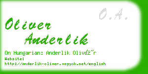 oliver anderlik business card